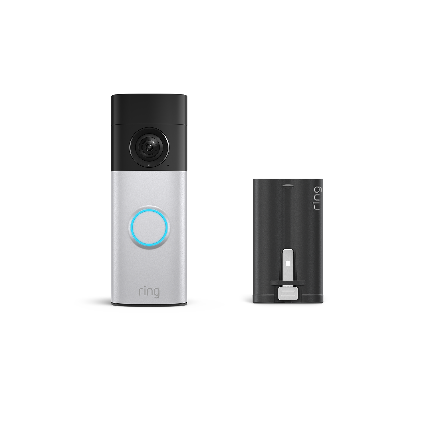   Argento nichel:Battery Video Doorbell Plus (ultimo modello) + batteria ricaricabile ultra a sgancio rapido