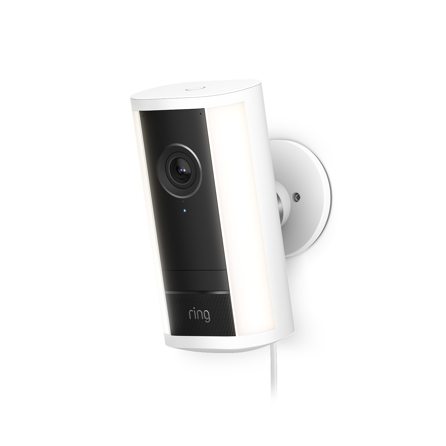 Bianco:Videocamera Pro con faretti (2ª gen) con alimentatore plug-in