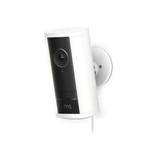 Bianco:Videocamera Pro con faretti (2ª gen) con alimentatore plug-in