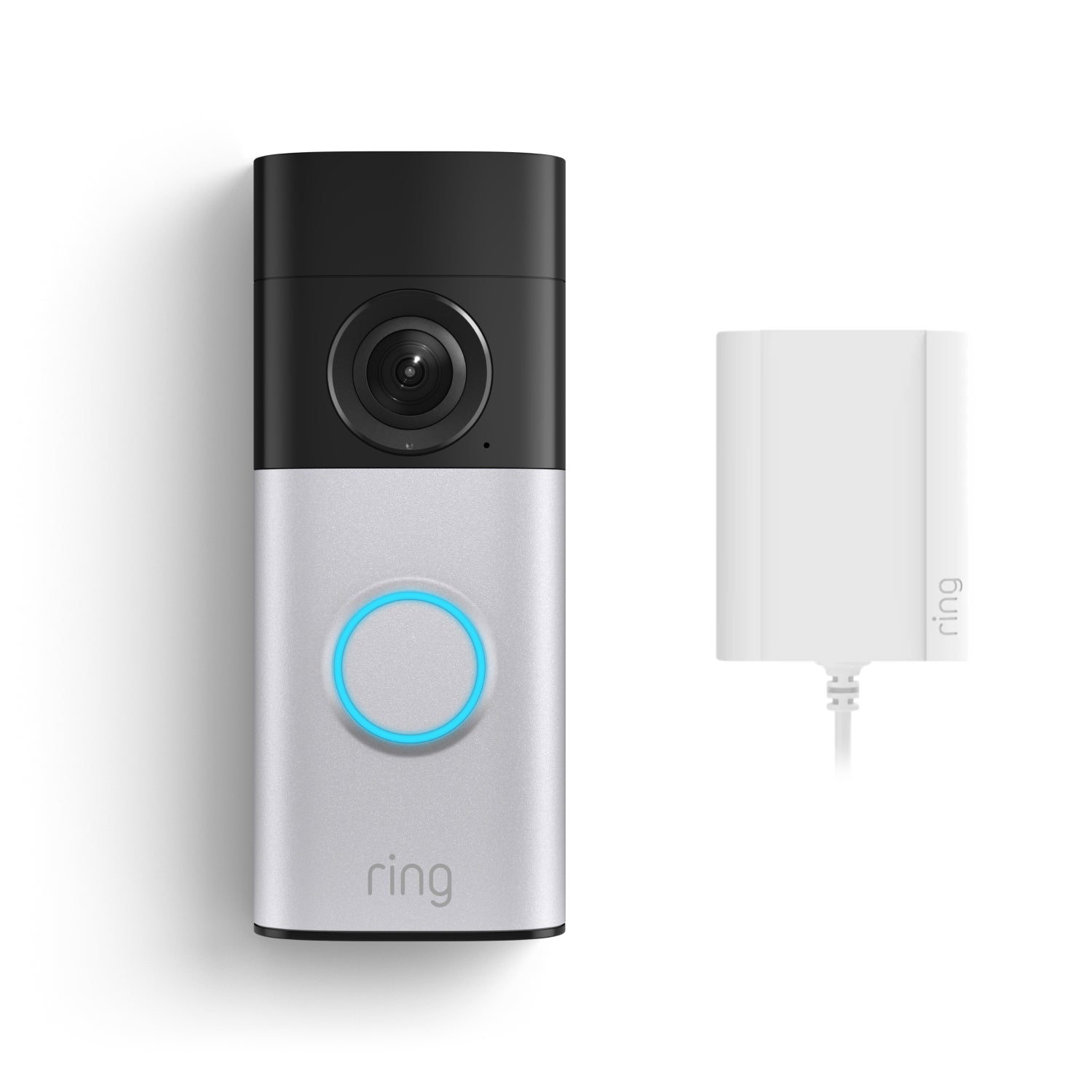Argento nichel:Videocitofono Plus cablato (ultimo modello) con alimentatore plug-in
