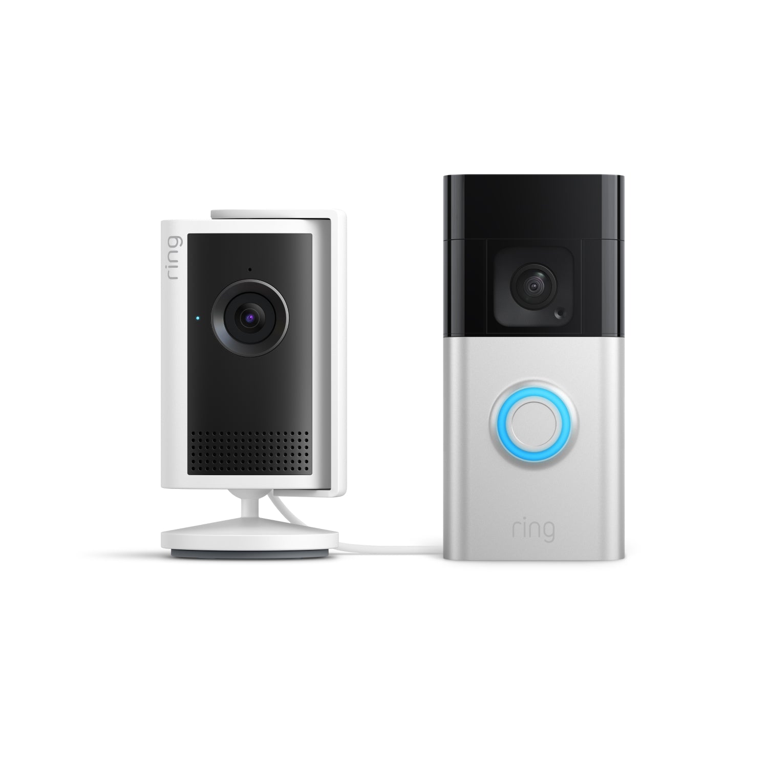 Nickel satinato:Videocamera interna Plus + Videocitofono Plus a batteria