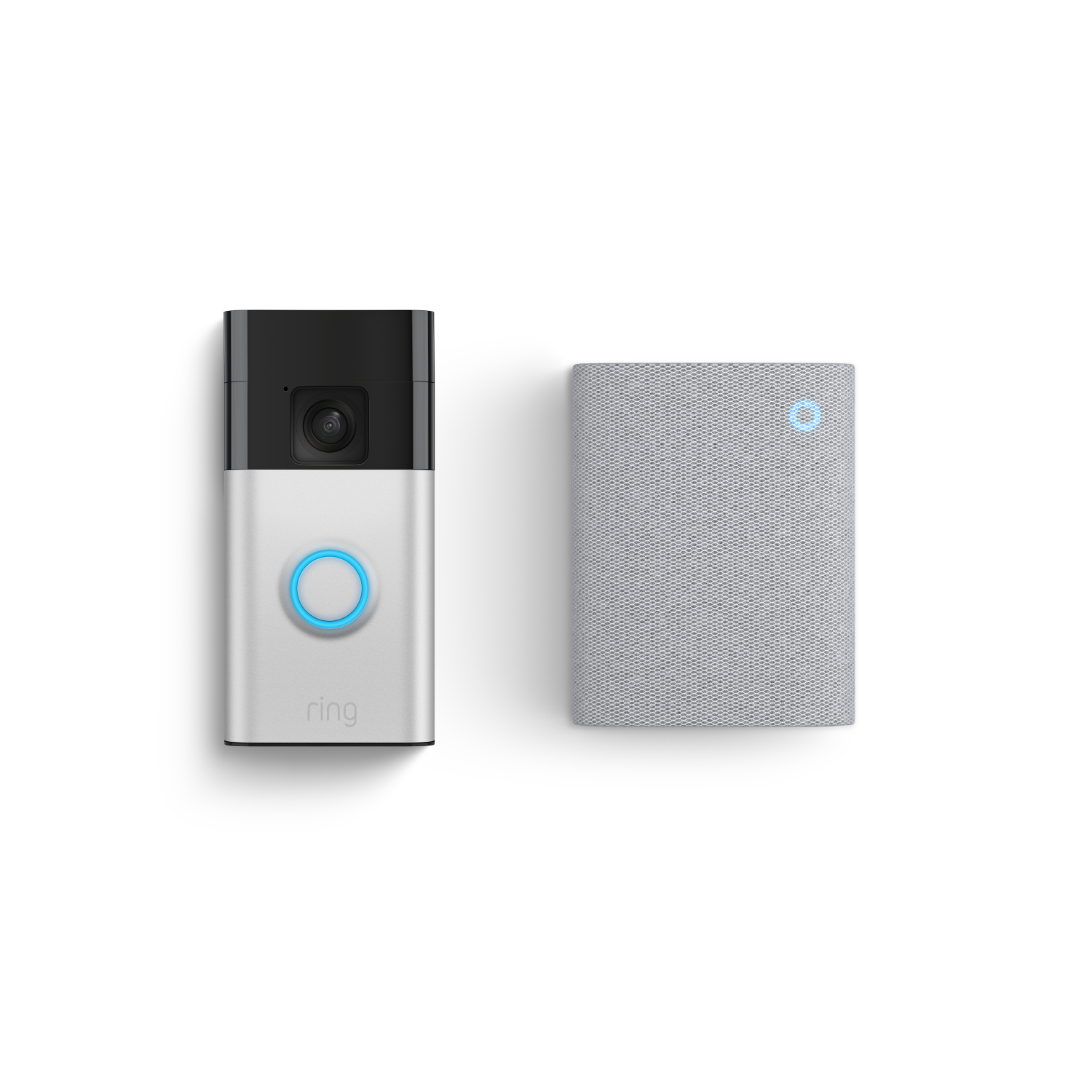 Nickel satinato:Videocitofono a batteria + Chime (3ª gen.)