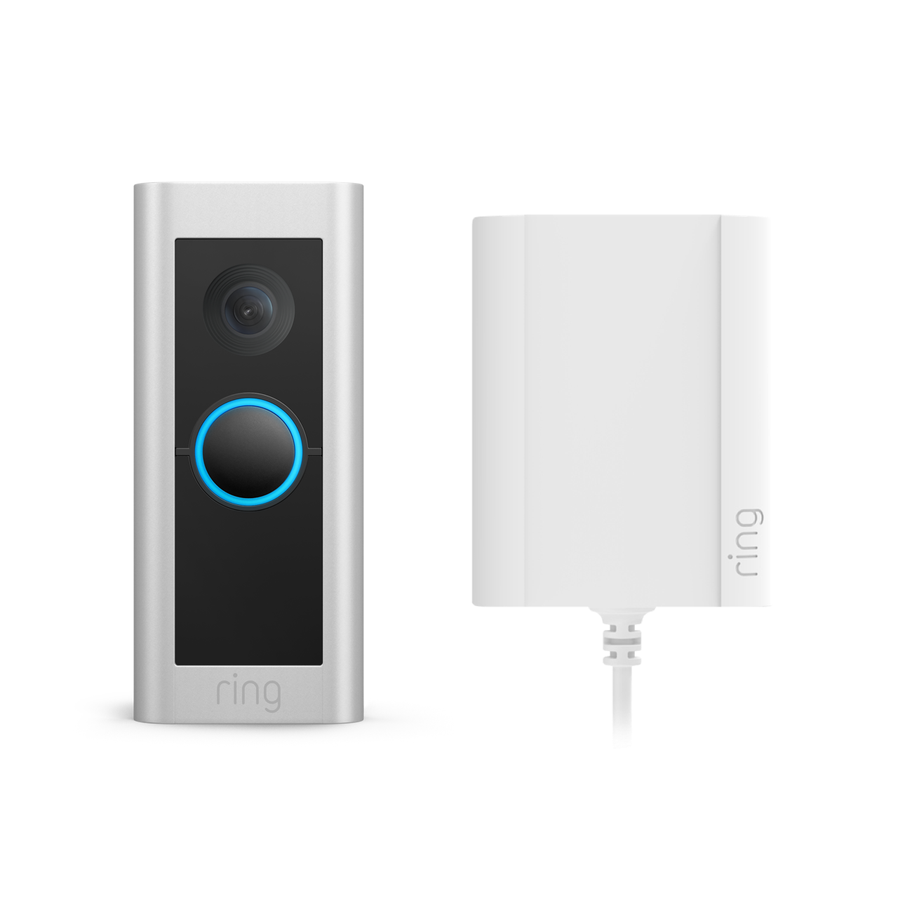 Nickel satinato:Videocitofono Pro cablato plug-in (In precedenza Video Doorbell Pro 2 con alimentatore plug-in)