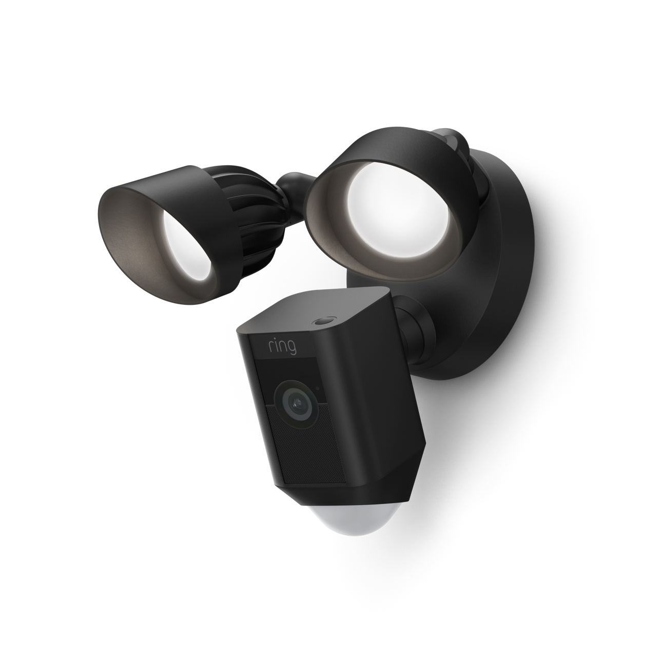 Ring Floodlight Cam Wired Plus 1080p Outdoor Security Camera — Black