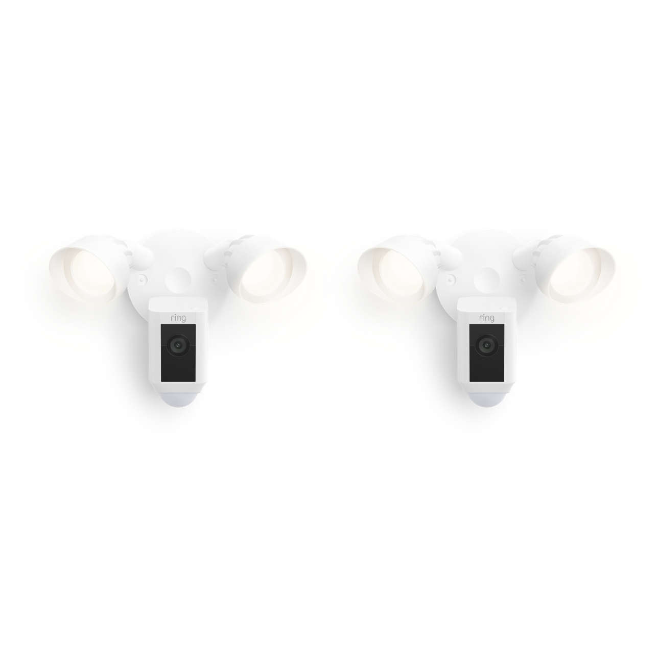 Bianco:2-Pack Floodlight Cam Wired Plus
