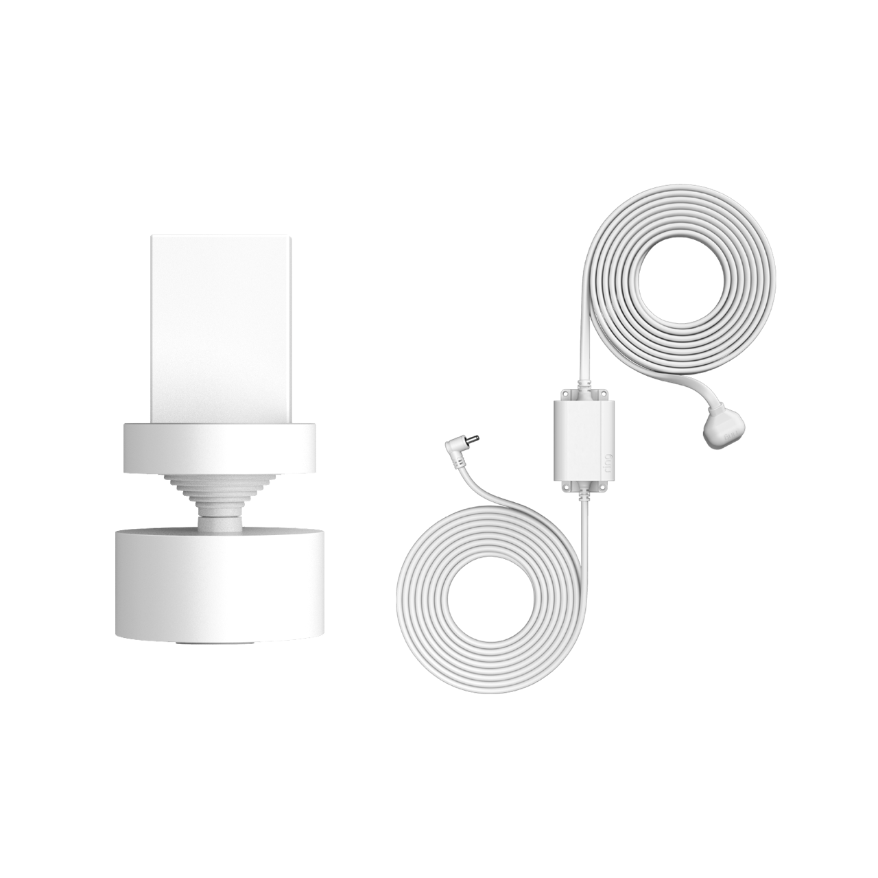 Bianco:Supporto orientabile con alimentatore per interni/esterni (Stick Up Cam Battery (3ª Gen))