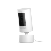 Bianco:Stick Up Cam Plug-In con supporto orientabile