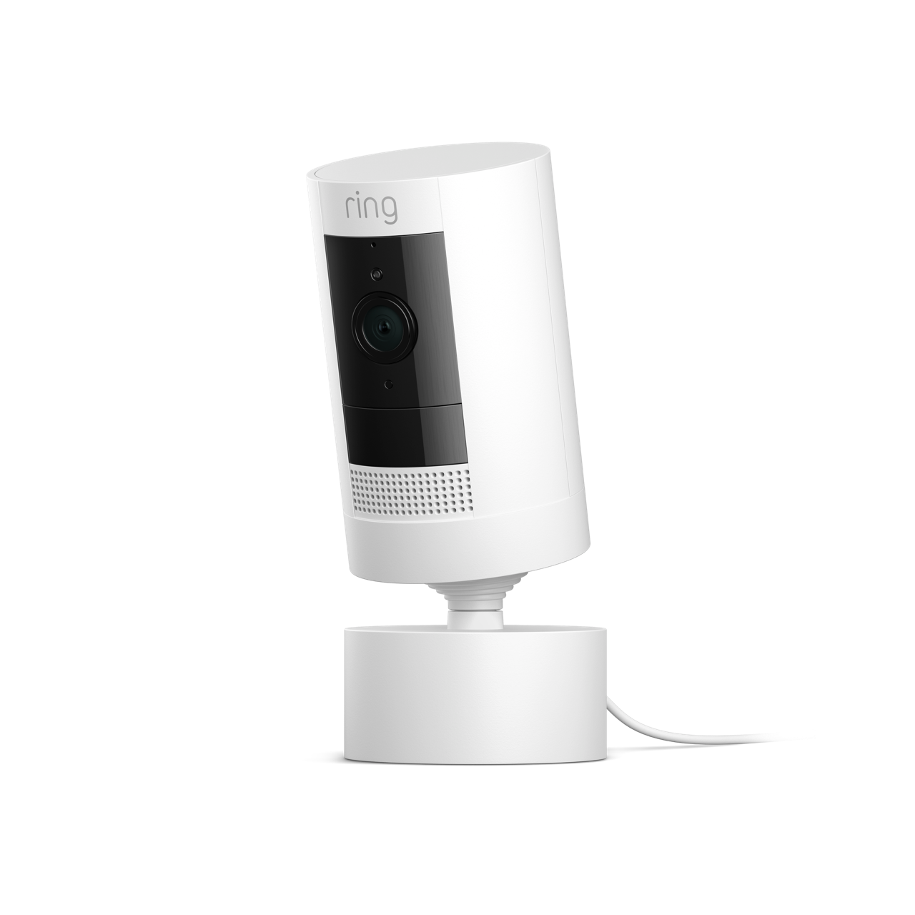 Bianco:Stick Up Cam Plug-In con supporto orientabile