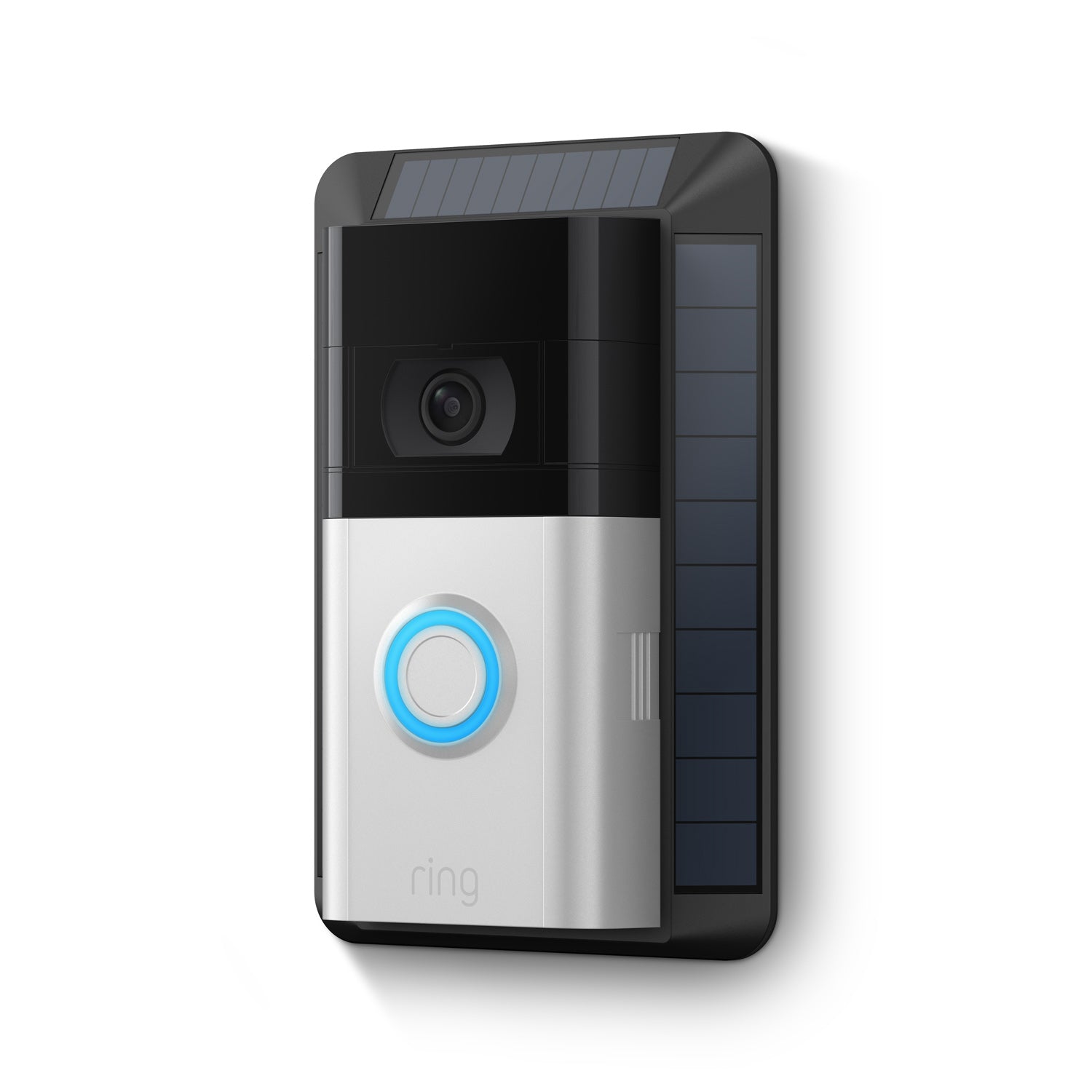 Nero:Caricatore a energia solare 2ª generazione per videocitofoni a batteria (Video Doorbell 2, Video Doorbell 3, Video Doorbell 3 Plus, Video Doorbell 4, Battery Video Doorbell Plus, Battery Video Doorbell Pro)