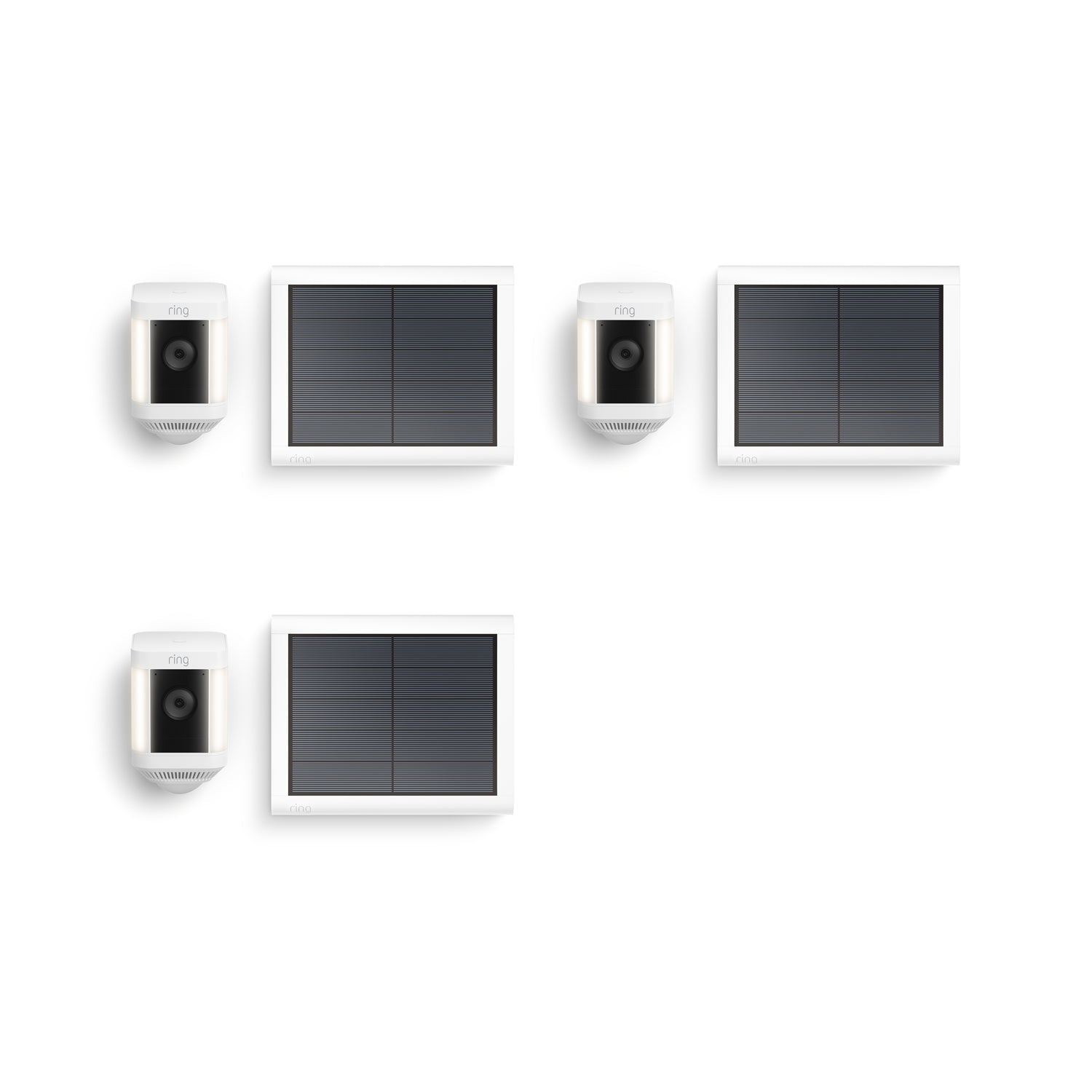Bianco:3-Pack Spotlight Cam Plus Solar