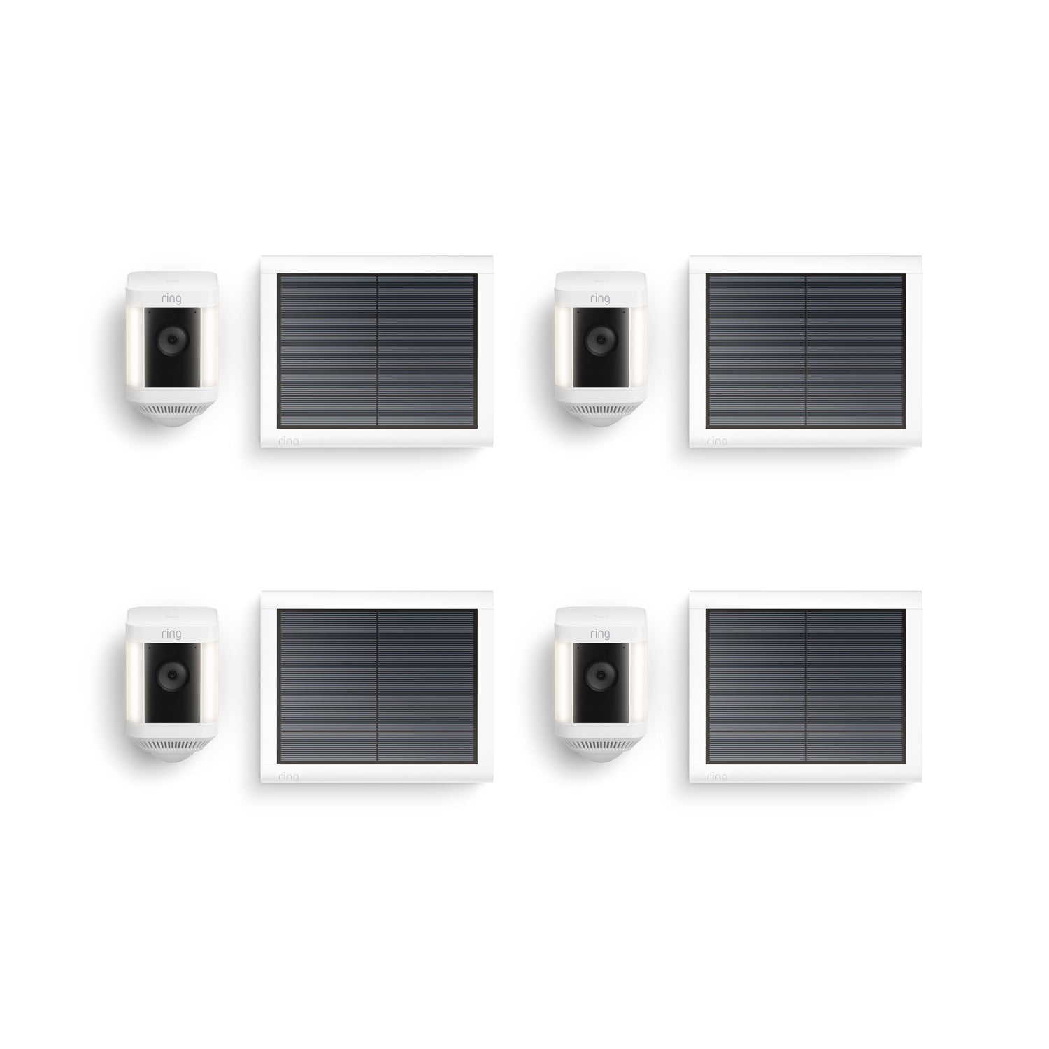 Bianco:4-Pack Spotlight Cam Plus Solar