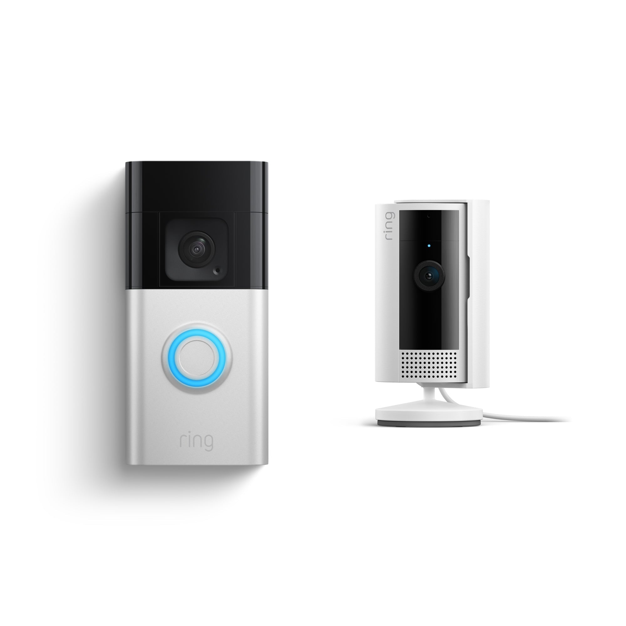 Nickel satinato:Battery Video Doorbell Plus + Indoor Camera (2ª gen.)