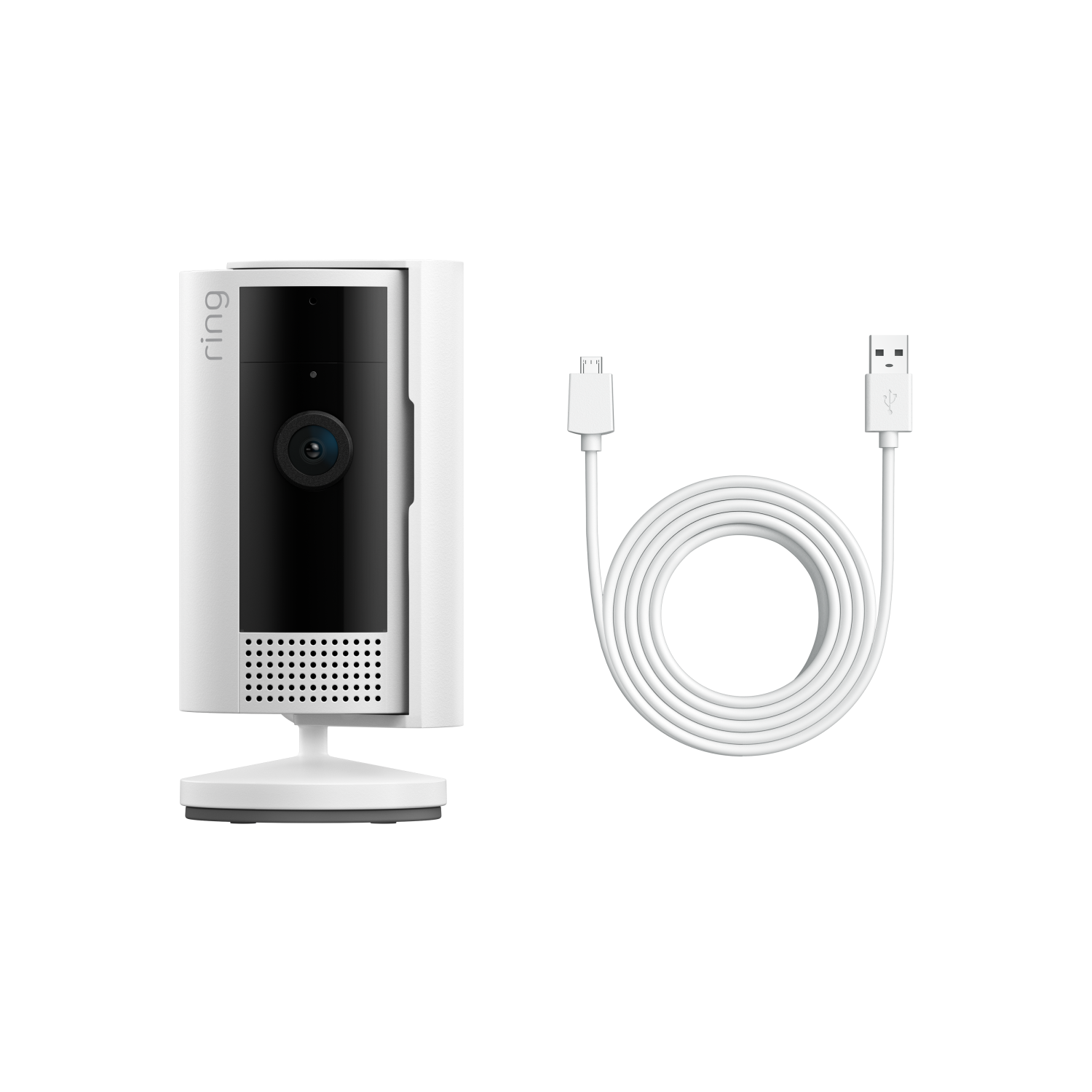 Bianco:Indoor Camera 2ª gen. + Cavo di alimentazione da USB-A a Micro USB da 3 m