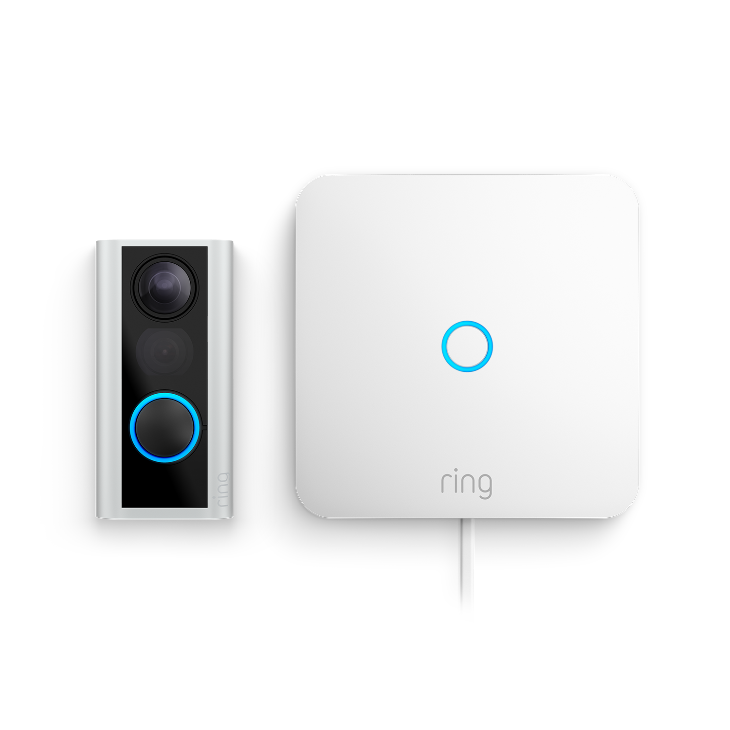 Nickel satinato:Spioncino digitale (34-55mm) + Ring Intercom (Door View Cam + Ring Intercom)