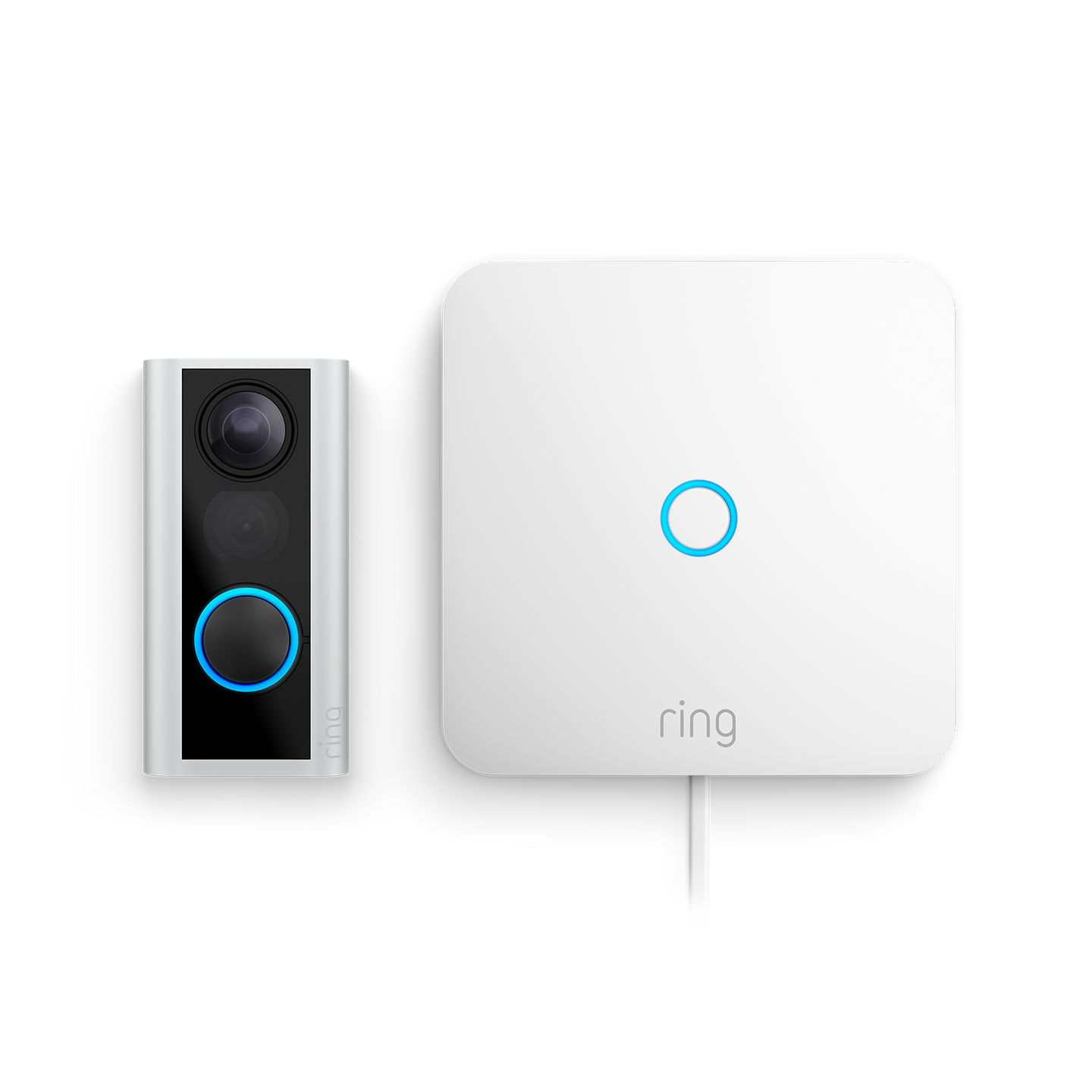 Nickel satinato:Spioncino digitale (34-55mm) + Ring Intercom (Door View Cam + Ring Intercom)