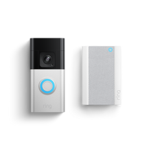 Nickel satinato:Videocitofono Pro a batteria + Chime Pro (Battery Video Doorbell Pro + Chime Pro)