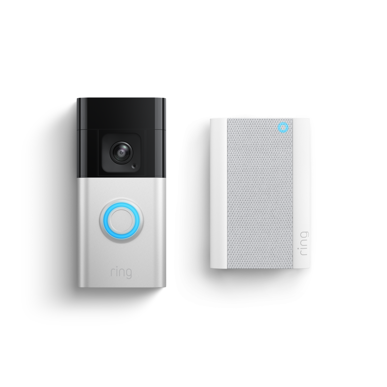 Nickel satinato:Videocitofono Pro a batteria + Chime Pro (Battery Video Doorbell Pro + Chime Pro)