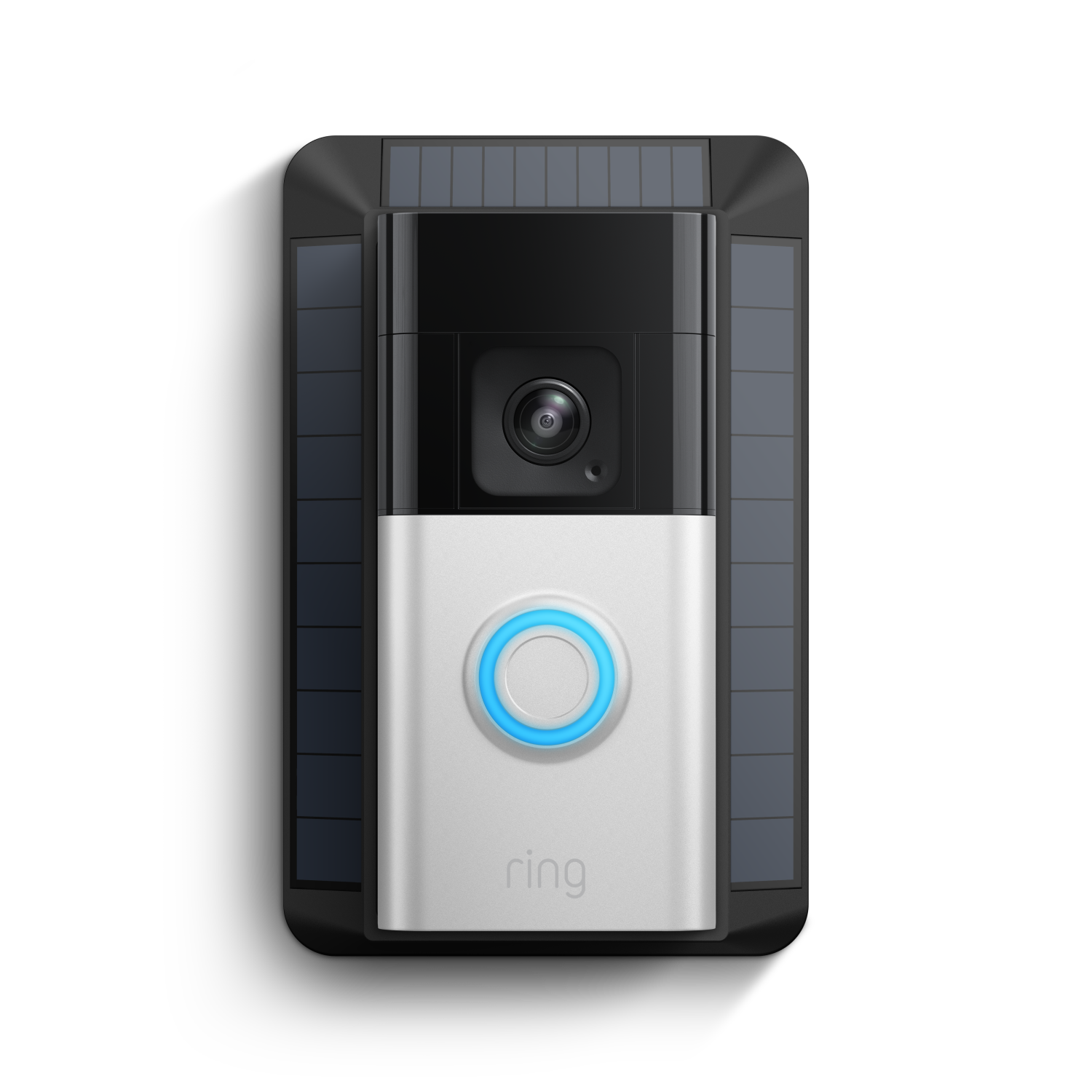 Nickel satinato:Videocitofono Pro a batteria + Caricatore a energia solare 2ª gen. (Battery Video Doorbell Pro + Caricatore a energia solare 2ª gen.)
