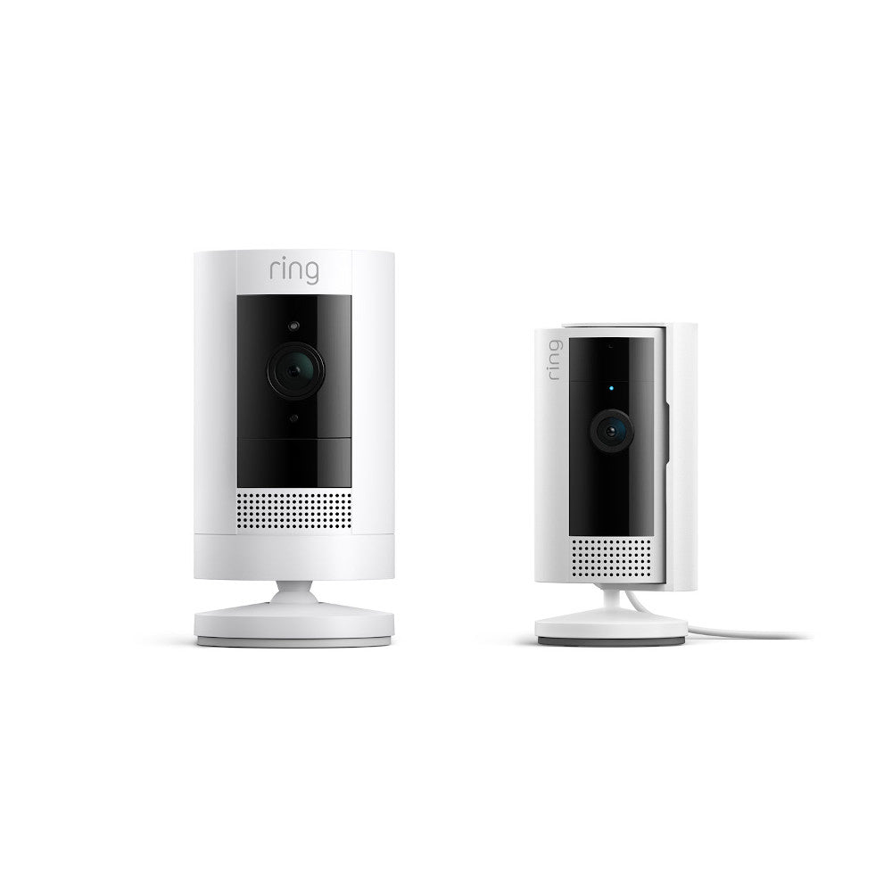 Bianco:Videocamera esterna a batteria + Indoor Camera (2ª gen.) (Stick Up Cam + Indoor Camera)