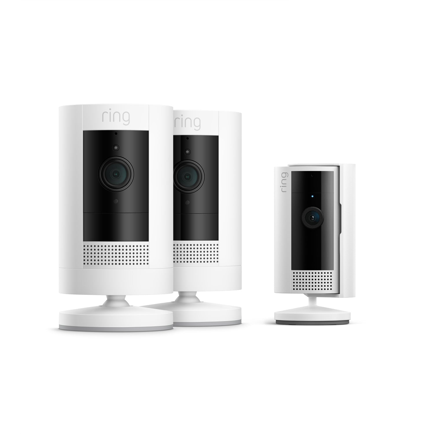 Bianco:2-Pack Videocamera esterna a batteria + Indoor Camera (2ª gen.) (Stick Up Cam + Indoor Camera)