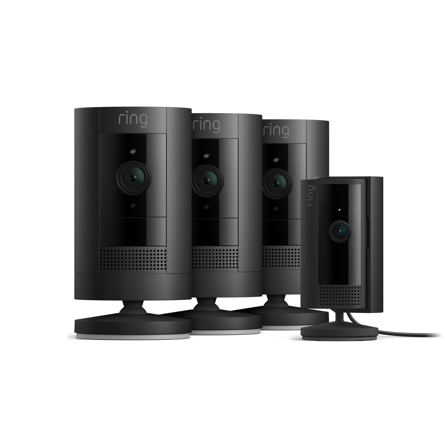 Nero:3-Pack Videocamera esterna a batteria + Indoor Camera (2ª gen.) (Stick Up Cam + Indoor Camera)