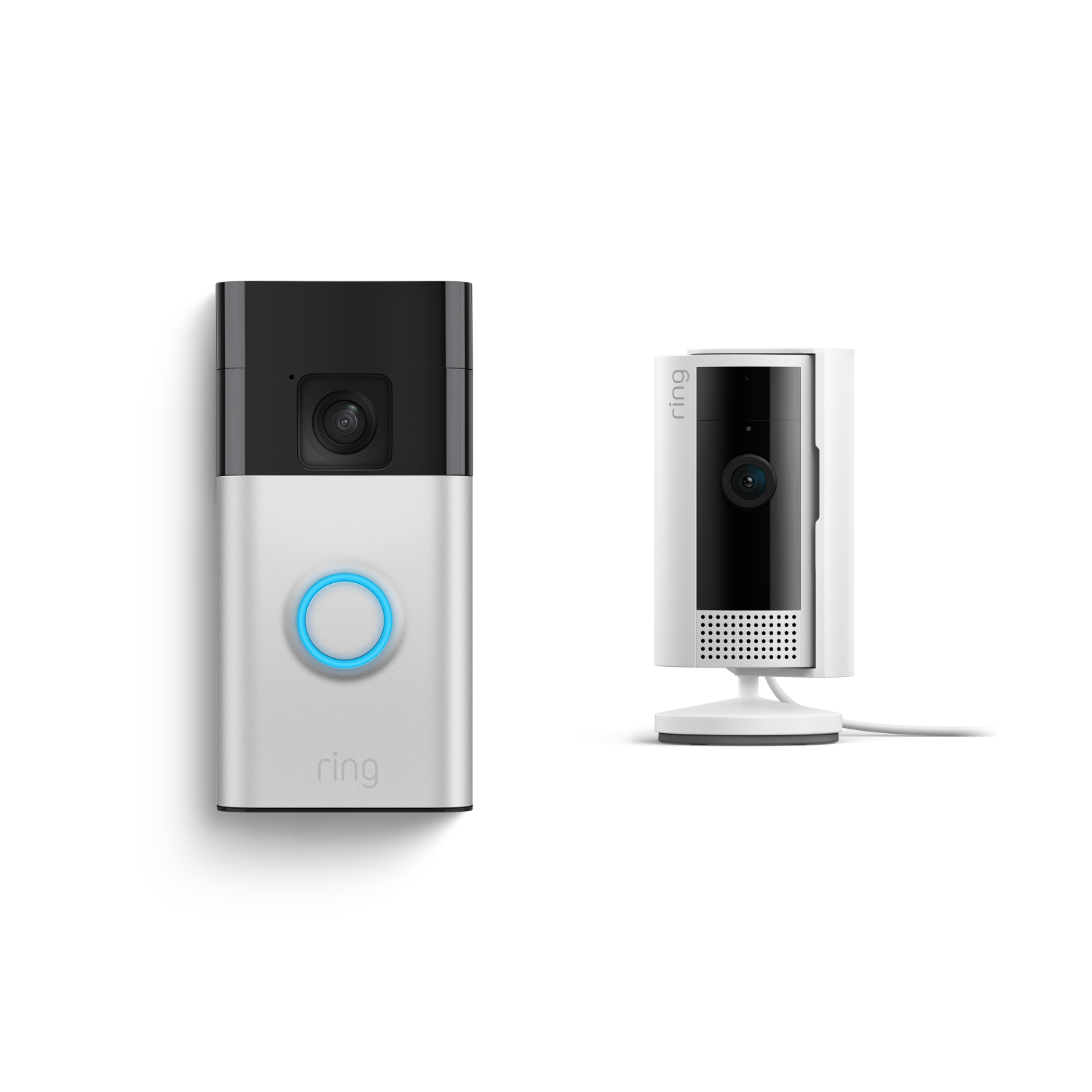 Nickel satinato:Videocitofono a batteria + Videocamera interna (2ª gen.)