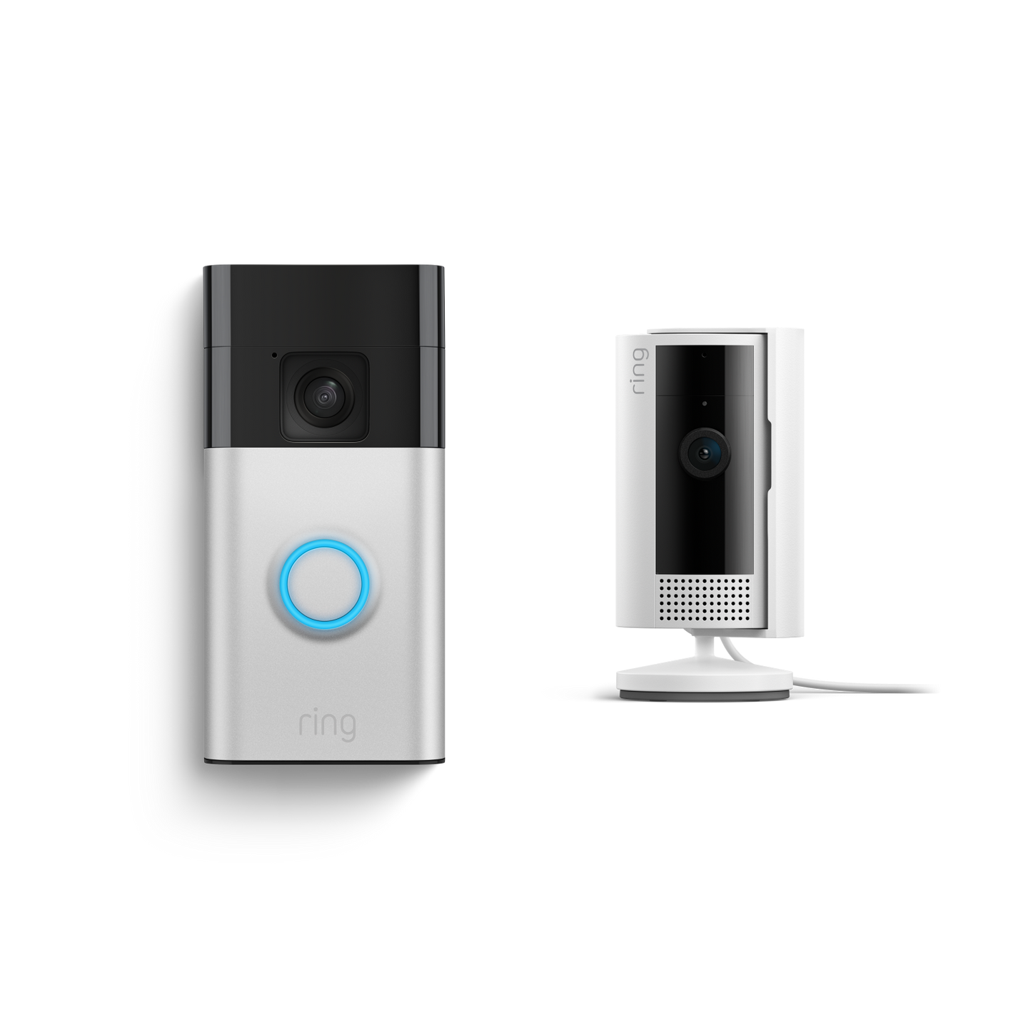 Nickel satinato:Videocitofono a batteria + Videocamera interna (2ª gen.)