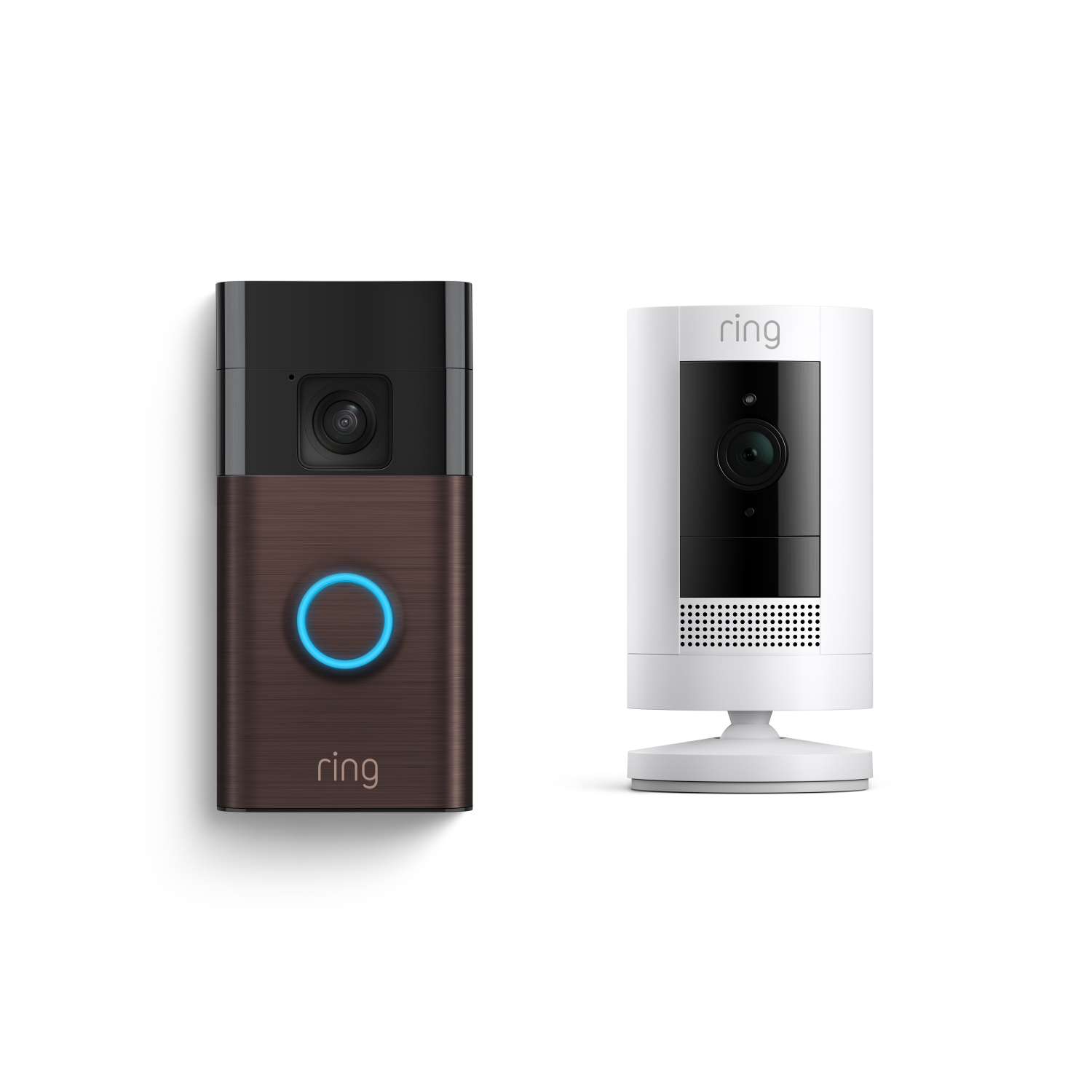 Bronzo veneziano:Videocitofono a batteria + Videocamera esterna a batteria (Battery Video Doorbell + Stick Up Cam)