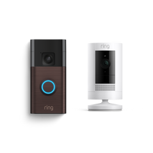 Bronzo veneziano:Videocitofono a batteria + Videocamera esterna a batteria (Battery Video Doorbell + Stick Up Cam)
